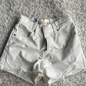 Levi's Off-White Jean Shorts
